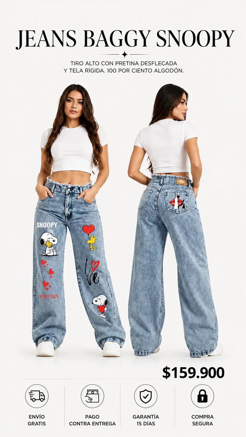 JEANS BAGGY SNOOPY
