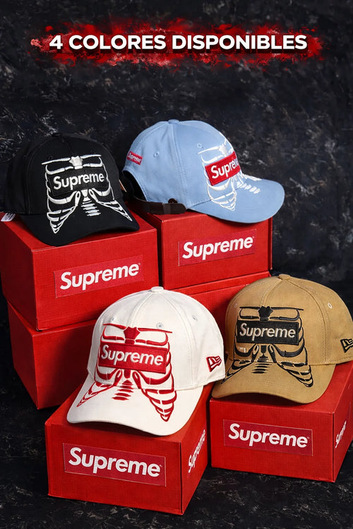 Gorra Supreme esqueleto Y2K